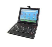 Leather Mini / Micro-USB Keyboard Stand / Case 9.7" for CnM Touchpad 9.7 / GoClever Tab R974 / Archos 97 Carbon / Disgo 9000 / Versus Touchpad 9.7 / Disgo 9104 / Coby Kyros MID9742 / Pipo Max-M1 RK3066 / Ampe A90 / Sanei N90 / Prestigio MultiPad 5197 Ultra / Gemini JoyTab Tablets