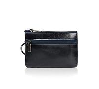 Leather Mini Multi-Function Coin Purse Small Card Bag Retro Europe and America Zipper Key Coin Short Clutch Bag with Ring Convenient and Nice