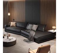 Leather Modular Sectional Couch - Big Comfy Cloud Sofa for Living Room Game Room, Corner Design, Solid Wood Frame, Plush Comfort, Stylish
