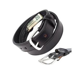 Leather Money Belt - Secret Hidden Cash Storage Belt | Travel Security and Personal Safety Accessories Divers Safe for Valuables, Jewelry, Keys, Memory Cards, Receipts