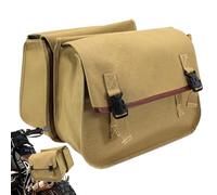 Leather Motorcycle Saddlebags - Hard Shell Side Storage Bags, Weatherproof Panniers | Lockable Design, Classic Look, Easy to Mount, Compatible with Cruiser, Touring, Sport Bikes, durabe Utility Gear