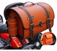 Leather Motorcycle Top Box Tail Bag for Yamaha XVS1100 DragStar 2015