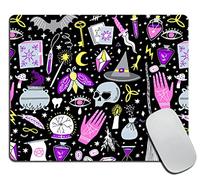 Leather Mouse Mat Black Magic Witch Witchcraft Bohemian Drawing Office
