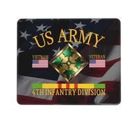 Leather Mouse Mat Us 4th ry Division Vietnam Veteran Mouse Pad Computer