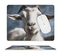 Leather Mouse Pad 10x8 Inch, Waterproof Non-Slip Desk Mat Goat Mousepad Thin Portable Computer Mousepads for Office Gaming Laptop PC, Easy Clean Mouse Mat
