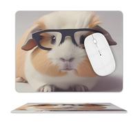 Leather Mouse Pad 10x8 Inch, Waterproof Non-Slip Desk Mat Guinea Pig Mousepad Thin Portable Computer Mousepads for Office Gaming Laptop PC, Easy Clean Mouse Mat