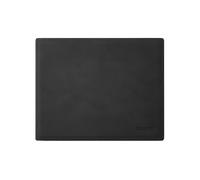 Leather Mouse Pad Black - Square Corners and Perimeter Stitching