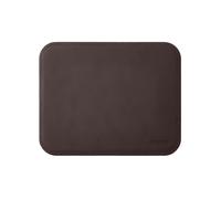 Leather Mouse Pad Dark Brown - Rounded Corners and Perimeter Stitching