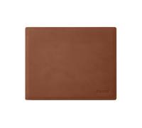 Leather Mouse Pad Orange Brown - Square Corners and Perimeter Stitching
