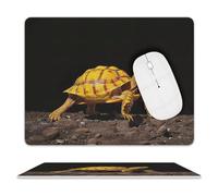 Leather Mouse Pad Waterproof Slip Base Mouse Mat Turtle Ground Walking Printed for Laptop Computer Office Home Gaming Mousemats