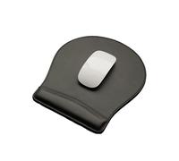 Leather Mouse Pad with Wrist Rest - Ergonomic Support, Non-Slip Base, Smooth Surface(Black)