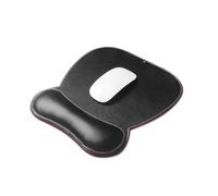 Leather Mouse Pad with Wrist Rest Support & Non-Slip Base, Durable Ergonomic Gaming Mousepad(A)