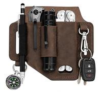 Leather Multitool Sheath,EDC Belt Organizer for Work and Daily Use,Leatherman Sheath,EDC Pocket Organizer for Flashlight and Multitool,Gifts for Men,Leather Sheath for Multitool