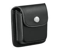 Leather Nasal Spray Case for Naloxone Opiod Overdose Antidote Spray, First Aid Spray Case Black Leather with Chrome Snap