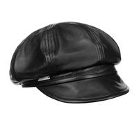 Leather Newsboy Cap by Seeberger