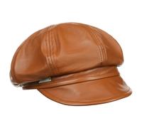Leather Newsboy Cap by Seeberger