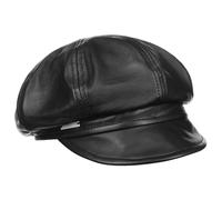 Leather Newsboy Cap by Seeberger