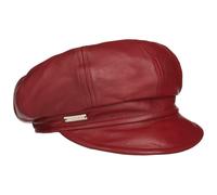 Leather Newsboy Cap by Seeberger