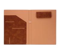 Leather Notebook Binder Portfolio Organizer for Documents Brown Office | Multi Functional Design, Wear Resistant Leather, Easy Storage, Study and Interview Use, Conference Ready