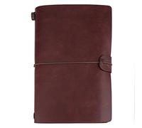 Leather Notebook Journal, 72 Sheets Retro PU Leather Travel Journal Handmade Diary Notepad for Men Women Writing Gifts 8.2 x 5inch(Dark Brown)