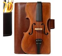 Leather Notebook Violin Design Writing Pad