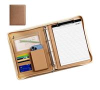 Leather Notepad Holder - PU 26.5x34.5cm | Business Padfolio Organizer With A4 Document Folder | Professional Resume Binder Legal Pad For Men Women For Office Meeting