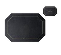 Leather Octagon Placemat Set with Coasters, Washable Tableware Pads for Bowl and Cup, Perfect for Kitchen and Dining Table