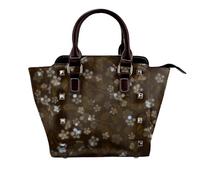 Leather One-Shoulder Rivet Bag Ladies' Handbag With Fully Printed And Multi-Faceted Design, With Adjustable Shoulder Strap And Fashionable Pu Diagonal Bag, Suitable For Commuting, Traveling