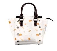 Leather One-Shoulder Rivet Bag Ladies' Handbag With Fully Printed And Multi-Faceted Design, With Adjustable Shoulder Strap And Fashionable Pu Diagonal Bag, Suitable For Commuting, Traveling