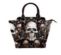 Leather One-Shoulder Rivet Bag Ladies' Handbag With Fully Printed And Multi-Faceted Design, With Adjustable Shoulder Strap And Fashionable Pu Diagonal Bag, Suitable For Commuting, Traveling