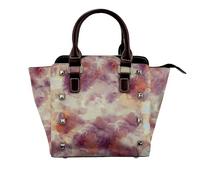 Leather One-Shoulder Rivet Bag Ladies' Handbag With Fully Printed And Multi-Faceted Design, With Adjustable Shoulder Strap And Fashionable Pu Diagonal Bag, Suitable For Commuting, Traveling