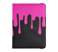 Leather Passport and Vaccine Card Holder Combo Passport Case Travel Documents Wallet Passport Cover Holder Wallet Case for Men and Women Waterproof, Fashion street graffiti painting black, One Size