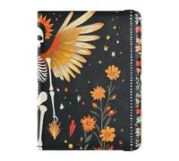 Leather Passport and Vaccine Card Holder Combo Passport Case Travel Documents Wallet Passport Cover with RFID Blocking for Men and Women Waterproof, Mystical Tarot Card Design, One Size, Modern