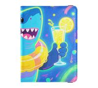 Leather Passport and Vaccine Card Holder Combo Passport Case Travel Documents Wallet Passport Cover with RFID Blocking for Travel Essential Waterproof, Drink Art, One Size, Modern