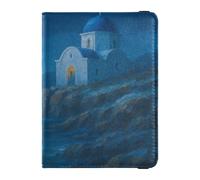 Leather Passport and Vaccine Card Holder Combo Passport Case Travel Documents Wallet Passport Holder Case for Women and Men Waterproof, White Church, One Size, Modern