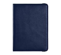 Leather Passport and Vaccine Card Holder Combo Passport Case Travel Documents Wallet Passport Holder for Travel Essential Waterproof, Midnight Blue, One Size, Modern