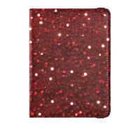 Leather Passport and Vaccine Card Holder Combo Passport Case Travel Documents Wallet Passport Holder Case for Women and Men Waterproof, Fake glitter red, One Size, Modern