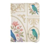 Leather Passport and Vaccine Card Holder Combo Passport Case Travel Documents Wallet Passport Holder Case for Women and Men Waterproof, Peacock Elegant Pattern, One Size, Modern