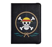 Leather Passport and Vaccine Card Holder Combo Passport Case Travel Documents Wallet Passport Holder Case for Women and Men Waterproof, Pirate Black, One Size, Modern