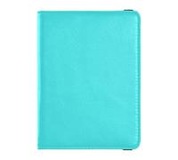 Leather Passport and Vaccine Card Holder Combo Travel Documents Organizer Protector Passport Holder Case for Men and Women Waterproof, Aqua Solid Color, One Size, Modern
