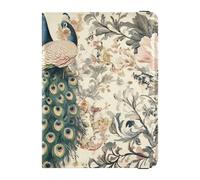 Leather Passport and Vaccine Card Holder Combo Travel Documents Organizer Protector Passport Holder for Men and Women Waterproof, Peacock Floral Art Print, One Size, Modern