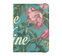 Leather Passport and Vaccine Card Holder Combo Travel Passport Wallet Passport Cover with RFID Blocking for Women and Men Waterproof, Floral Be Mine Design, One Size, Modern