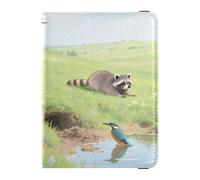 Leather Passport and Vaccine Card Holder Combo Travel Passport Wallet With Vaccination Card Slot Passport Holder Case for Men and Women Waterproof, Safari Animal Adventure, One Size, Modern