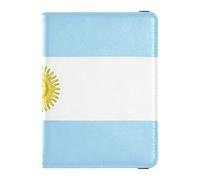 Leather Passport and Vaccine Card Holder Combo Travel Passport Wallet With Vaccination Card Slot Passport Holder Combo with Vaccine Card Slot for Travel Essential Waterproof, Argentina Flag, One Size