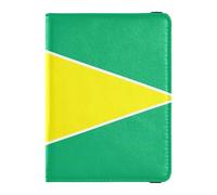 Leather Passport and Vaccine Card Holder Combo Travel Passport Wallet With Vaccination Card Slot Passport Holder Combo with Vaccine Card Slot for Travel Essential Waterproof, Guyana Flag, One Size