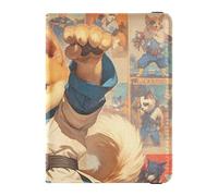 Leather Passport and Vaccine Card Holder Combo Travel Passport Wallet With Vaccination Card Slot Passport Cover Holder Wallet Case for Travel Essential Waterproof, Dog Karate Art Print, One Size