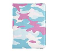Leather Passport and Vaccine Card Holder Combo Travel Passport Wallet With Vaccination Card Slot Passport Cover Holder Wallet Case for Women and Men Waterproof, 9-Camouflage, One Size, Modern