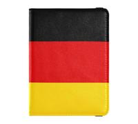 Leather Passport and Vaccine Card Holder Combo Travel Passport Wallet With Vaccination Card Slot Passport Holder Combo with Vaccine Card Slot for Travel Essential Waterproof, Germany Flag, One Size