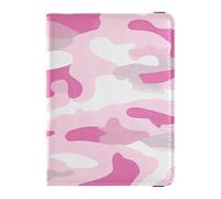 Leather Passport and Vaccine Card Holder Combo Travel Passport Wallet With Vaccination Card Slot Passport Cover Holder Wallet Case for Women and Men Waterproof, 2-Camouflage, One Size, Modern