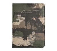 Leather Passport and Vaccine Card Holder Combo Travel Passport Wallet With Vaccination Card Slot Passport Holder Case for Men and Women Waterproof, camouflage with grunge elements_1, One Size, Modern